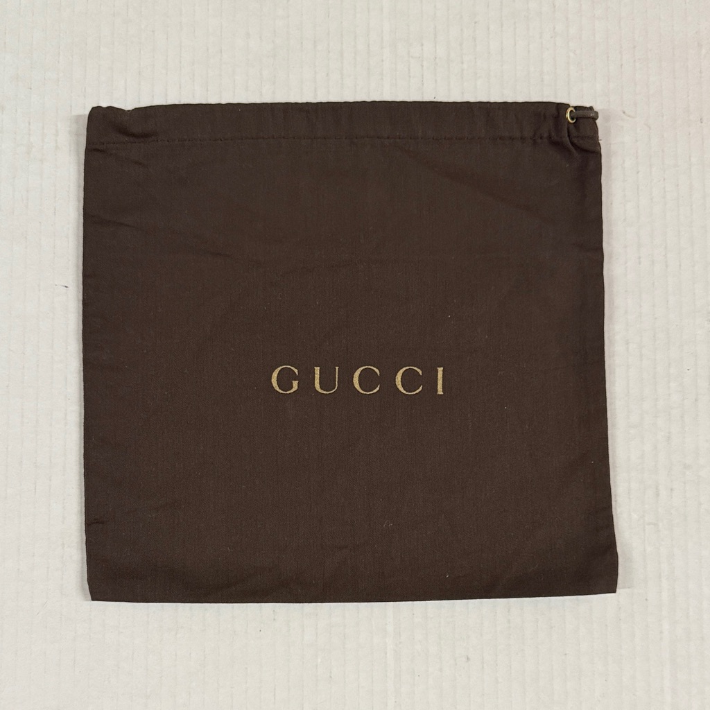 Gucci Dark Brown Dust Bag With Gold Logo